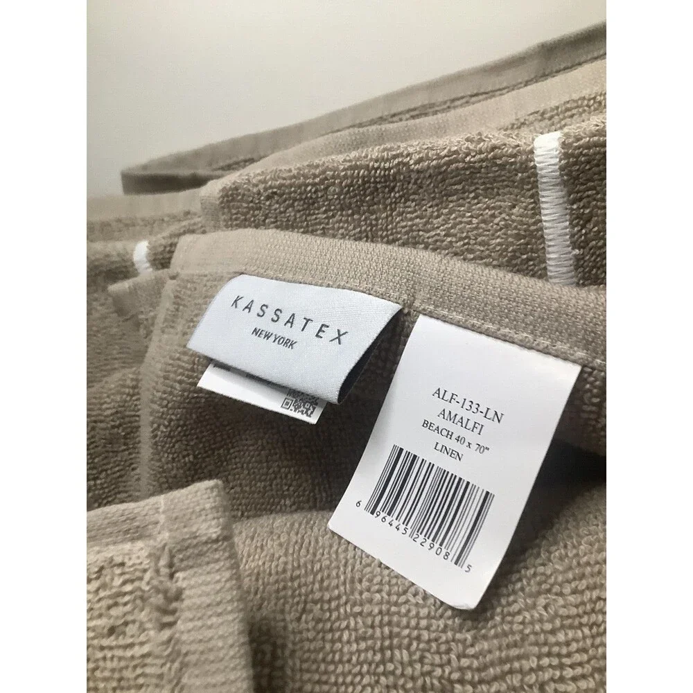 Kassatex New York Amalfi Beach Towel Cloth  Oversize 40